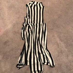 Black and cream dress